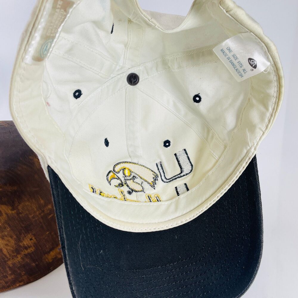 VINTAGE Iowa Hawkeyes Hat Cap Black Gold Yellow Youngan Snapback NCAA Big Ten - Picture 12 of 12